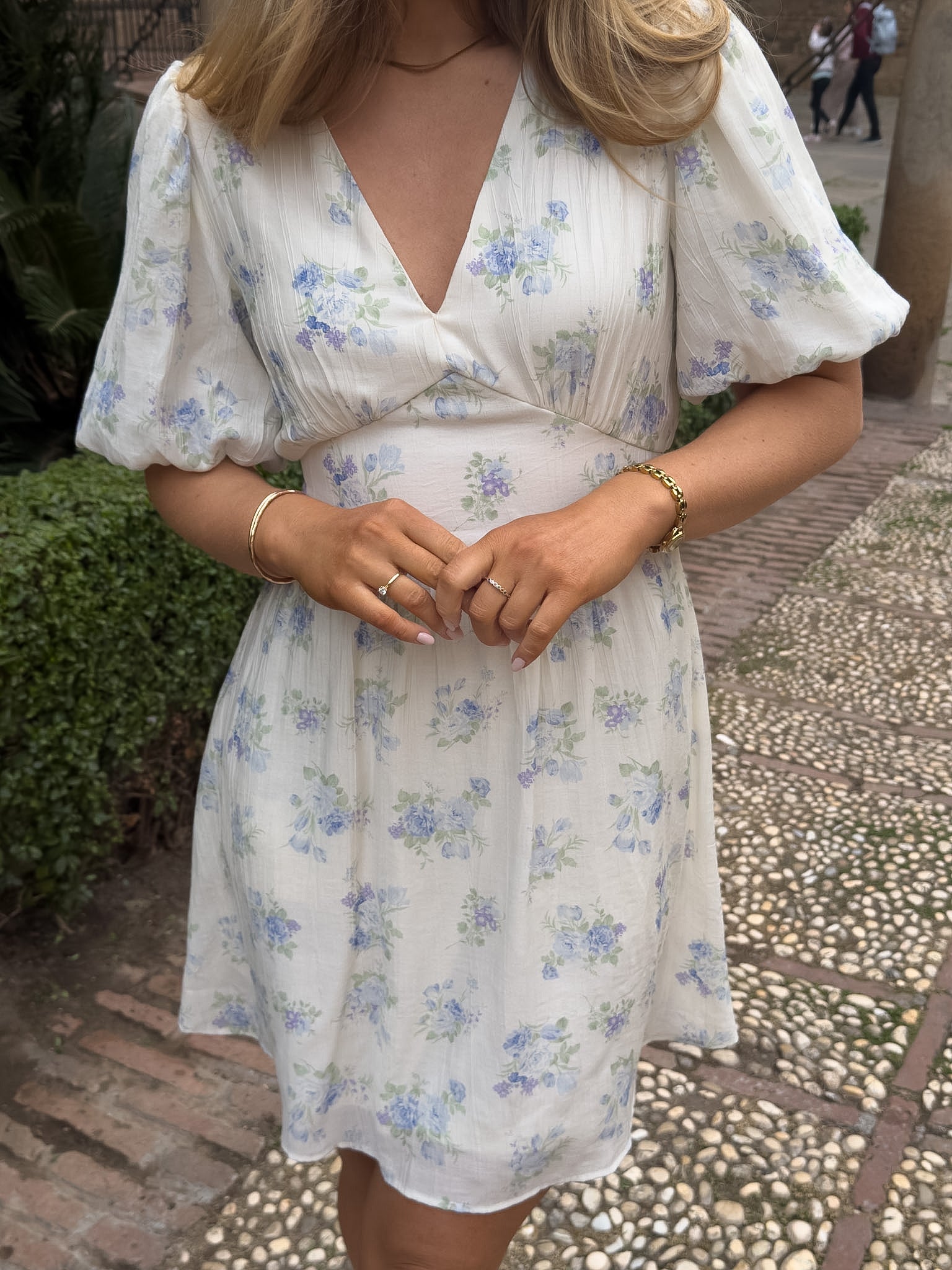 VMBELLA SHORT DRESS - Blue Bella Flower